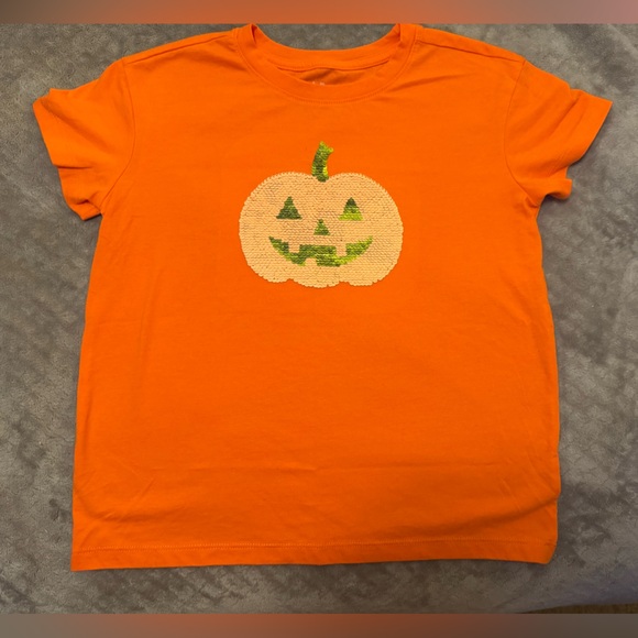 PUMPKIN 🎃 Sequins Shirt / Cat & Jack / Large (10/12) - Picture 3 of 10